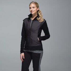 Lululemon Women's Heathered Black Snug Sprinter Full-Zip Running Jacket Size 8